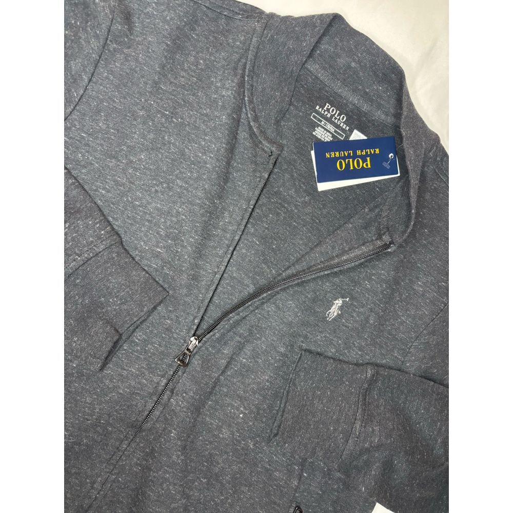 POLO‎ RALPH LAUREN MEN'S CLASSIC FRONT FULL ZIP GRAY SWEATSHIRT MEDIUM $138 NWT